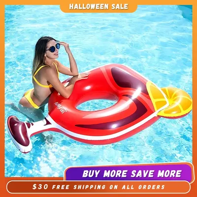 Wine Glass Shaped Inflatable Swimming Ring, Cute Floating Ring, Summer Beach Pool Water