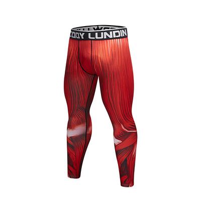 Men's Running Tights Leggings Compression Tights Leggings Patchwork Base Layer Outdoor Sports Outdoor Athletic Fall Quick Dry Soft Compression Sweat wicking Power Flex Marathon Running Workout