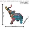 Resin Colorful Elephant Statue, Colorful Art Elephant Sculptures Colorful Elephant Decor Feng Shui Ornament Elephants Animal Sculpture For Kitchen Office Shelf Home Decor, For Home Office Desktop Room