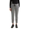Jogginghose TOM TAILOR, Damen, Gr. 44, Länge 28, schwarz-weiß (weiß schwarz mini pepita), Obermaterial: 66% Polyester, 32% Viskose, 2% Elasthan. Futter: 100% Viskose, Jacquardmuster, casual, loose fit knöchellang, Hosen, im Jacquard Muster