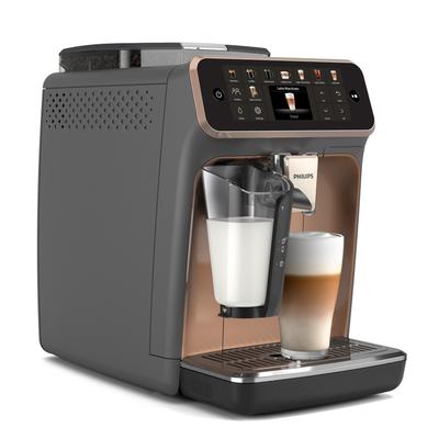 PHILIPS Kaffeevollautomat "EP5544/80 5500 Series, 20 Kaffeespezialitäten (heiß oder eisgekühlt)", grau (grau, kupfer), B:24,6cm H:37,1cm T:43,3cm, Kaffeevollautomaten, LatteGo-Milchsystem, SilentBrew Technologie, Grau/Kupfer, Topseller