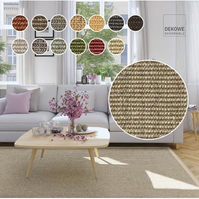 Sisalteppich DEKOWE "Mara S2 mit Bordüre", beige (champagner, meliert), B:240cm H:5mm L:340cm, Sisal, Teppiche, Flachgewebe, Material: 100% Sisal, Wohnzimmer, Kundenliebling