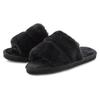 Pantolette VIVANCE "Hausschuh, Plüsch Hausschuhe, Mule, offener Schuh", Damen, Gr. 38, schwarz, Obermaterial: 100% Textilmaterial. Futter: 100% Textilmaterial. Decksohle: 100% Textilmaterial. Laufsohle: 100% Synthetik, unifarben, casual, Schuhe, VEGAN
