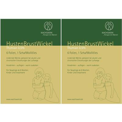2x Husten Brust Wickel Thymian 0,5% 2x6 St Folie Image