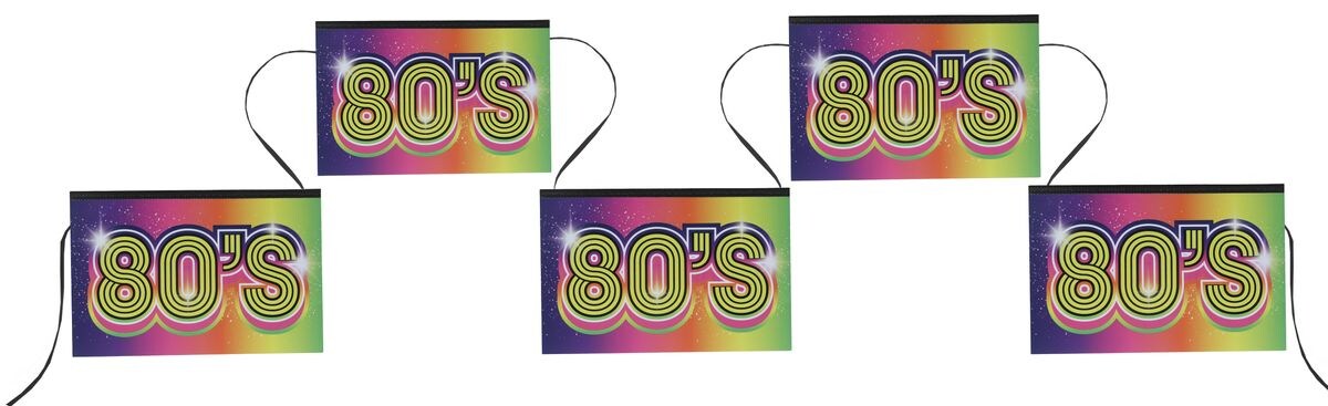 80er Jahre Party Wimpelkette Girlande 80s Image