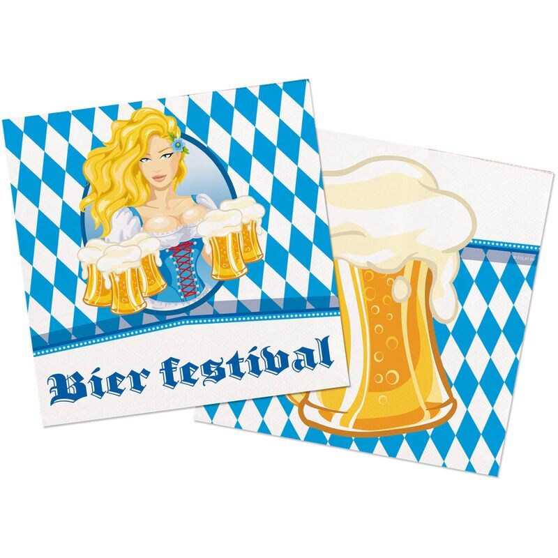 20 Servietten Oktoberfest Bierkrüge Image