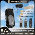 K75 LCD Digital Display Lavalier Business Bluetooth 5.4 Auricolare Chiamata Vibrazione Promemoria + Segnalazione Vocale + Visualizzazione Numero HIFI Auricolare Wireless Conversazione/Musica 20 Ore