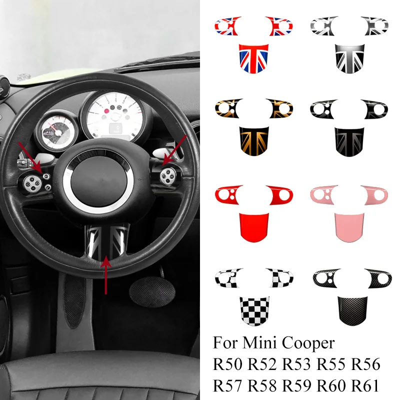 3 pezzi adesivi pulsante volante per auto per Mini Cooper R55 Clubman R56 R57 accessori R60 Countryman R50 R52 R53 R58 R59 R61