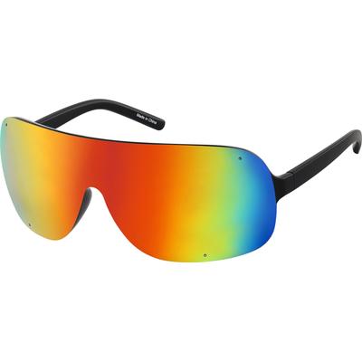 Zenni Men's Oval Sunglasses Black Plastic Full Rim Frame