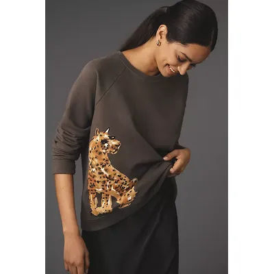 LouLou Avenue Cheetah Graphic Sweatshirt