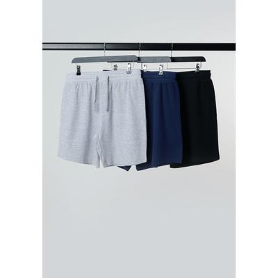 Threadbare Men's Multi Waffle Textured Lounge Shorts (3 Pack)