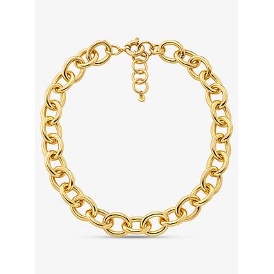 Michael Kors Large Precious Metal-Plated Brass Chain Link Necklace Gold One Size