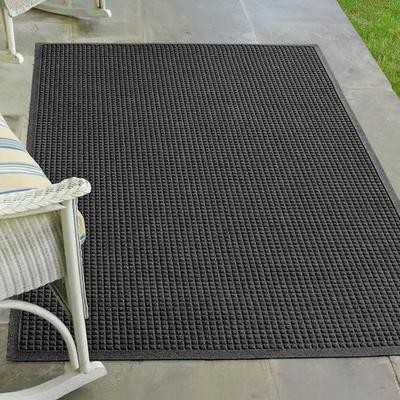 Squares Extra Large Mat 70 x 45, 70 x 45, Charcoal