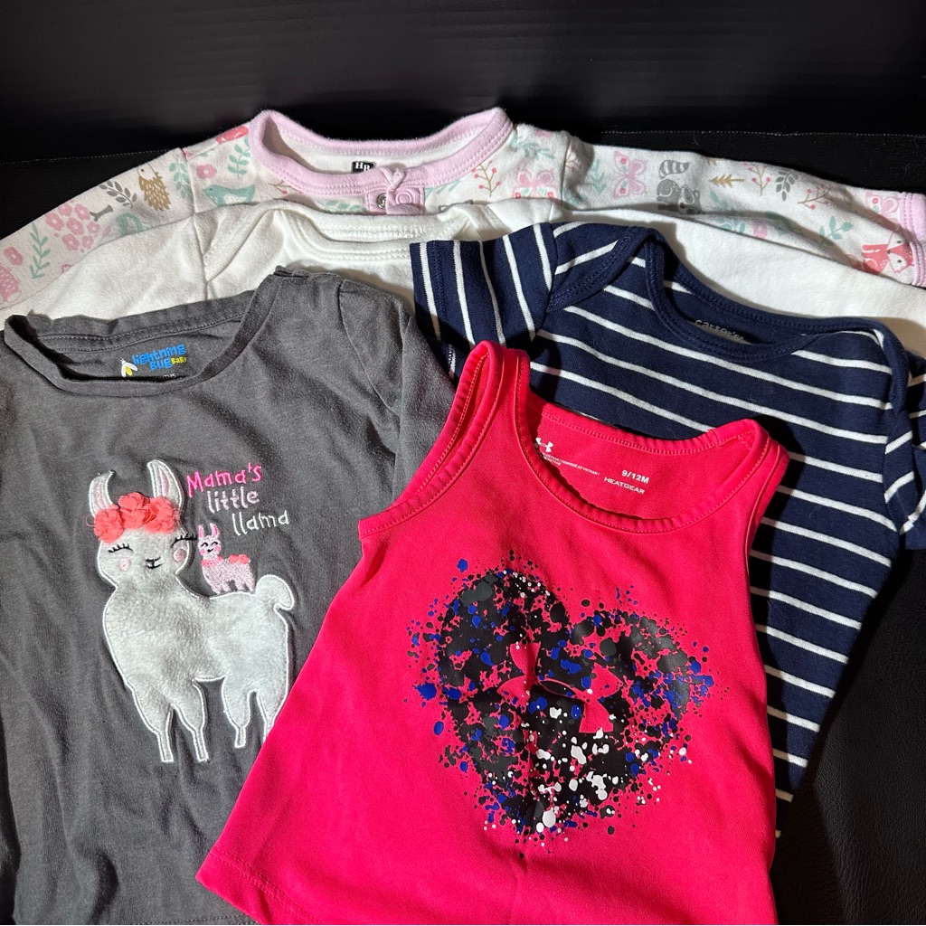 Under Armour One Pieces | Baby Clothes Lot Of 5 Carters Under Armour 9mo To 12mo | Color: Pink | Size: 9-12mb