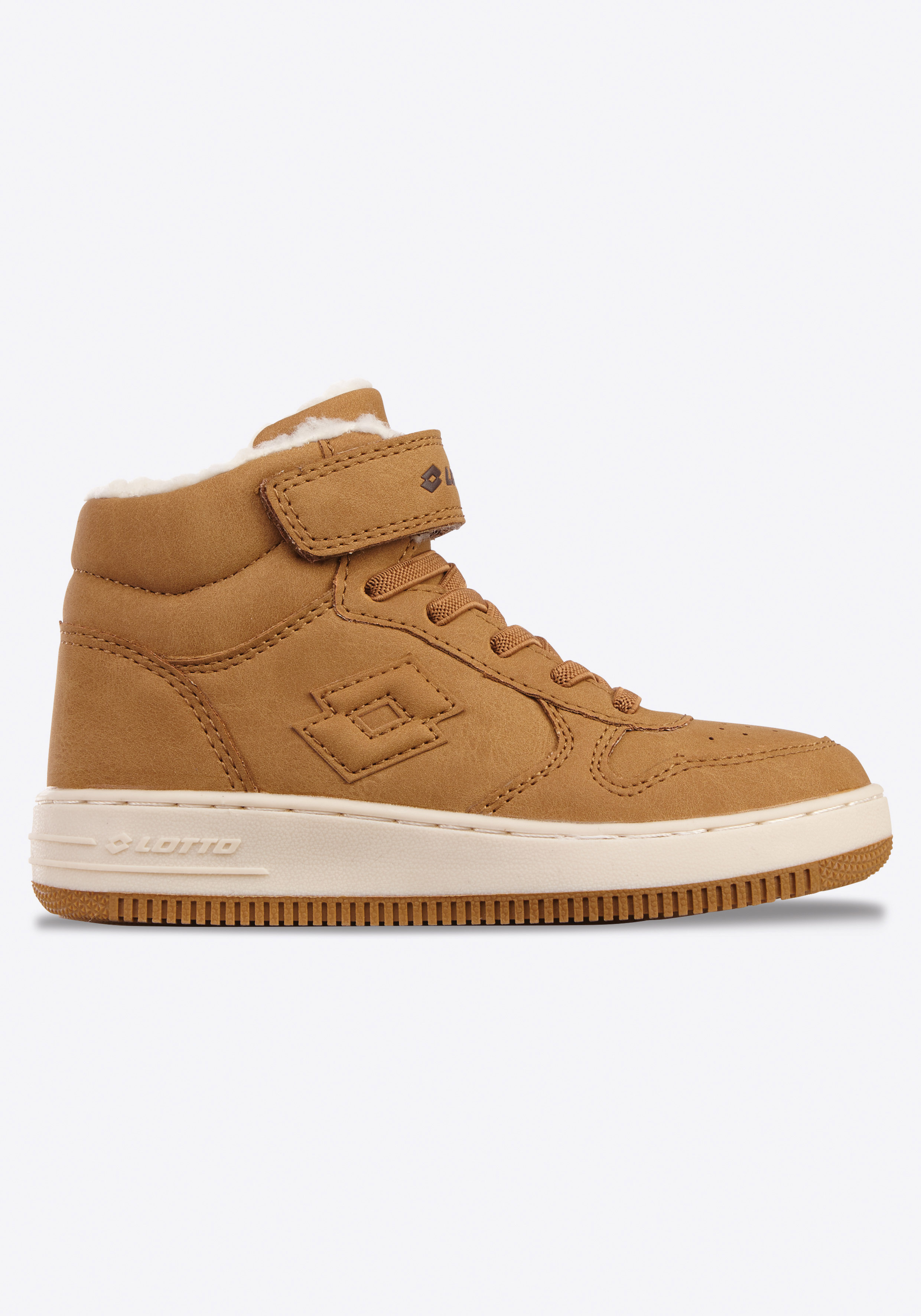 Sneakerboots LOTTO, Gr. 28, braun (wheat, sanftes weiß), Synthetik, Schuhe, Winterschuhe, Schnürboots, Sneaker, gefüttert