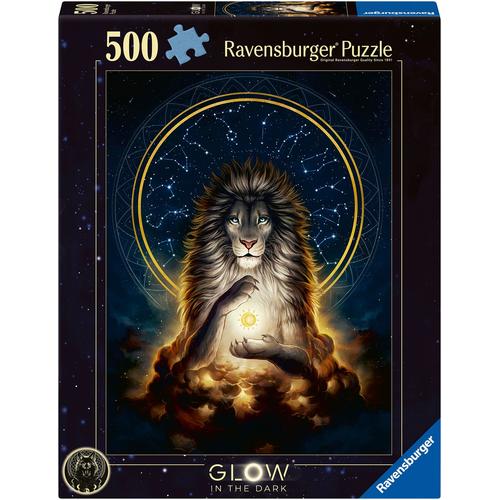 Puzzle RAVENSBURGER ""Glow in the Dark, Leuchtender Löwe"" Puzzles bunt Kinder Made in Germany; FSC - schützt Wald weltweit