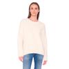 Strickpullover LE TEMPS DES CERISES "Daisy", Damen, Gr. S, weiß, 100% Polyester, unifarben, casual, normal, Rundhals, Langarm, Pullover, mit modischen Knöpfen