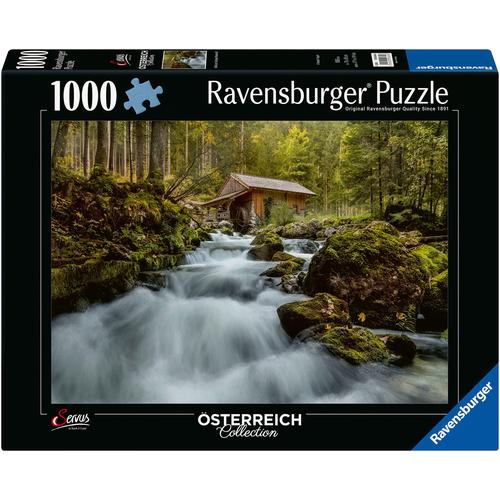 Puzzle RAVENSBURGER ""Mühle am Gollinger Wasserfall"" Puzzles bunt Kinder Made in Germany; FSC - schützt Wald weltweit