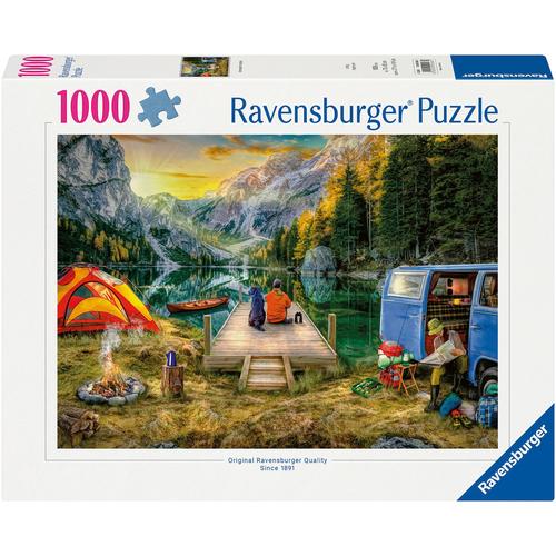 Puzzle RAVENSBURGER ""Campingurlaub"" Puzzles bunt Kinder Made in Germany; FSC - schützt Wald weltweit