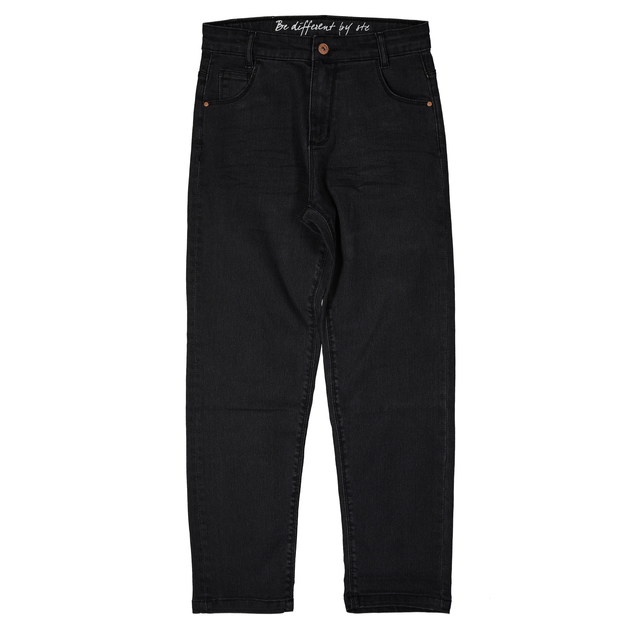 Mom-Jeans STACCATO, Mädchen, Gr. 176, Normalgrößen, schwarz, Oberstoff: 70% Baumwolle, 28% Polyester, 2% Elasthan., unifarben mit Farbeinsatz, Casual, bequem, Jeans, Mom Fit Image