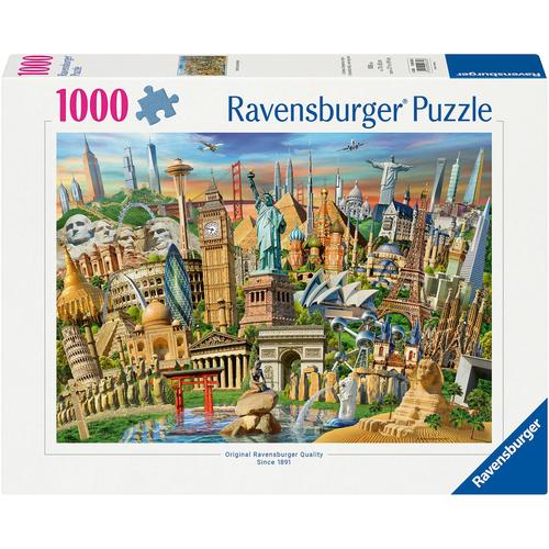 Puzzle RAVENSBURGER ""Sehenswürdigkeiten weltweit"" Puzzles bunt Kinder Made in Germany; FSC - schützt Wald weltweit