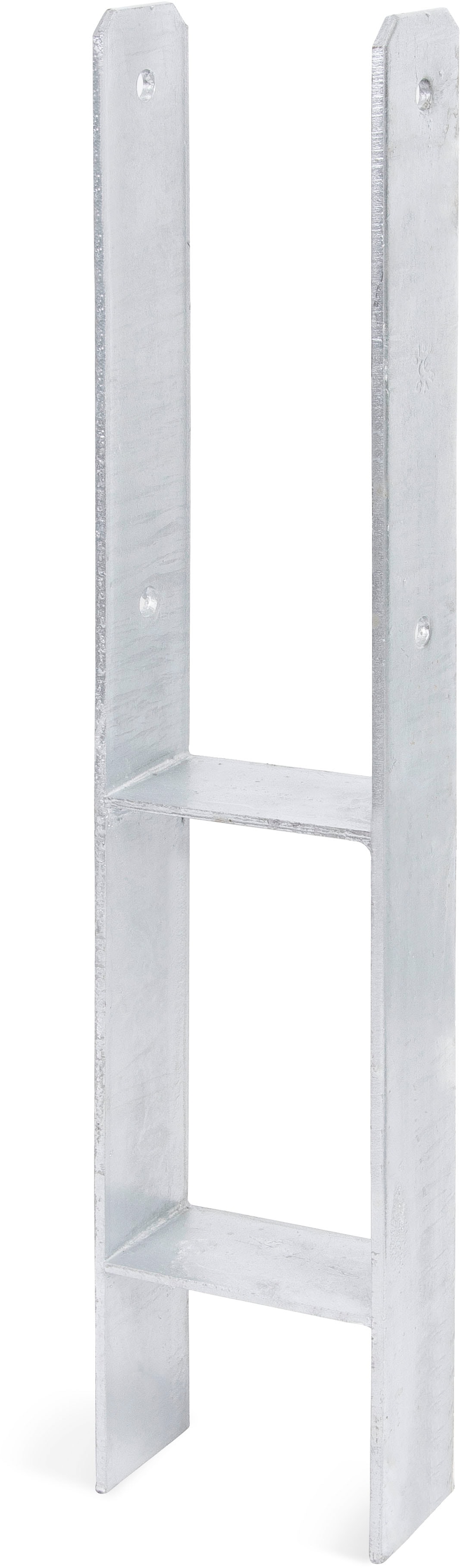 H-Pfostenanker ALBERTS, silber (silberfarben), B:10,1cm, Stahl, Bodenanker, Materialstärke 5 mm, lichte Breite 101 mm, Höhe 600 mm