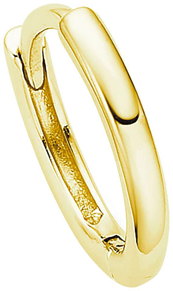 Single-Creole HECHTER PARIS "Schmuck Geschenk Edelstahl Ohrring", gold (gelbgoldfarben), Ohrringe, Herren, 16mm, Edelstahl