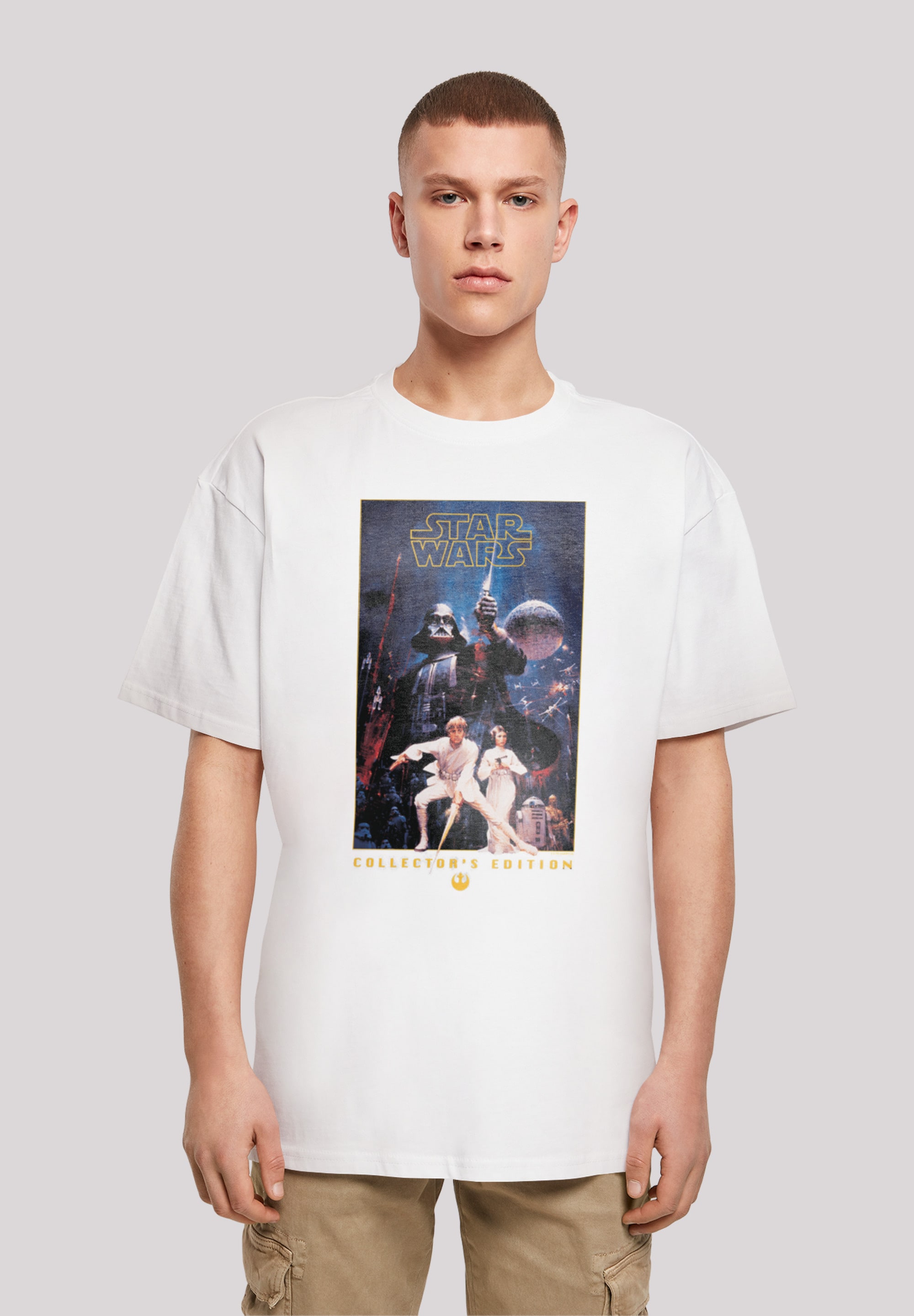 T-Shirt F4NT4STIC "Star Wars Collector's Edition", Herren, Gr. 3XL, weiß, Obermaterial: 100% Baumwolle, oversize, Rundhals, ohne Bündchen, Shirts, Print Image