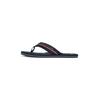 Zehentrenner TOMMY HILFIGER "TOMMY HILFIGER WEB BEACH SANDAL", Herren, Gr. 43, blau (dunkelblau), Textil, sportlich, Schuhe, Sommerschuh, Badeschuh mit Logoschriftzug