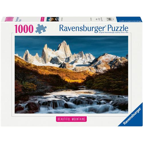 Puzzle RAVENSBURGER ""Beautiful Mountains, Fitz Roy, Patagonien"" Puzzles bunt Kinder Made in Germany; FSC - schützt Wald weltweit