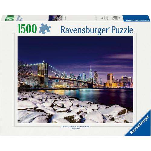 Puzzle RAVENSBURGER ""Winter in New York"" Puzzles bunt Kinder Made in Germany; FSC - schützt Wald weltweit