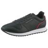Sneaker TOMMY HILFIGER "NEW RUNNER EVA MIX LTH FLAG", Herren, Gr. 40, blau (dunkelblau), Leder, Lederimitat, unifarben mit Farbeinsätzen, sportlich, Schuhe, Freizeitschuh, Halbschuh, Schnürschuh mit Logoschriftzug