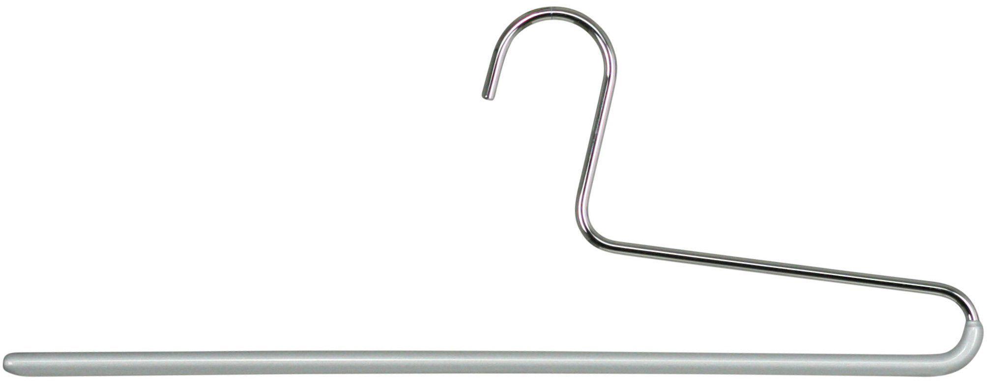 Kleiderbügel MAWA "KH 35", silber (silberfarben), B:35cm H:12cm T:0,7cm, Kunststoff, Stahl, Kleiderbügel, Kleiderbügel, mit Antirutscheffekt