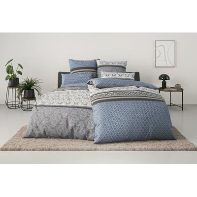 Bettwäsche HOME AFFAIRE "Cremona", blau, B/L: 155cm x 220cm, , Polycotton recycelt, B/L: 80cm x 40cm, Polycotton recycelt, Obermaterial: 60% Baumwolle, 40% Polyester, Bettwäsche, romantische Bettwäsche in verschiedenen Qualitäten, ab Gr. 135x200 cm Image