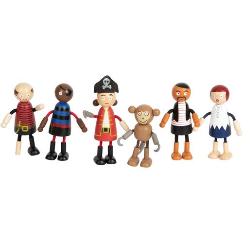 Biegepuppe SMALL FOOT ""Piraten Figuren"" Puppen bunt Kinder