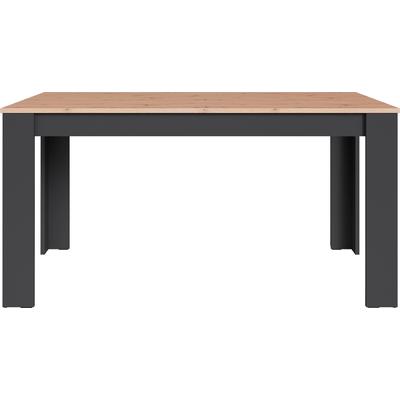 Esstisch BYLIVING "Nori", schwarz (anthr, arti, anthrazit), B:160cm, Tische, Küchentisch in Eicheoptik, Gestell wahlweise anthrazit oder weiß Image