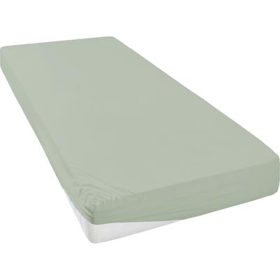 Spannbettlaken "Mila in Gr. 90x200, 140x200 oder 180x200 cm", grün, B:90-120cm L:200-220cm, Jersey-Elasthan, Obermaterial: 97% Baumwolle, 3% Elasthan, GUIDO MARIA KRETSCHMER HOME & LIVING, Laken, Baumwolle, Matratzen bis 30 cm Höhe, Bettlaken,... Image