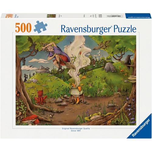 Puzzle RAVENSBURGER ""Bei der Waldhexe"" Puzzles bunt Kinder Made in Germany; FSC - schützt Wald weltweit