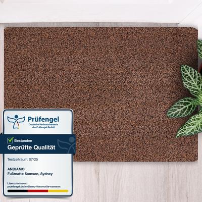 Fußmatte ANDIAMO "Samson, Made in Netherlands" Gr. 3, braun, B:100cm H:6mm L:150cm, Baumwolle, Kunstfaser, Teppiche, Schmutzfangmatte, waschbar, rutschhemmend, auch als 2er Set erhältlich Image