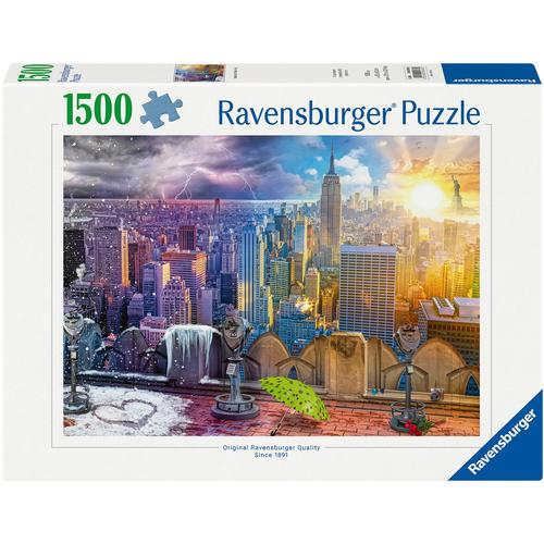 Puzzle RAVENSBURGER ""New York im Winter und Sommer"" Puzzles bunt Kinder Made in Germany; FSC - schützt Wald weltweit