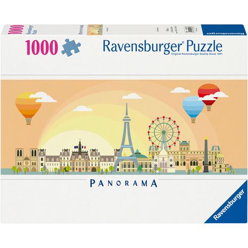 Puzzle RAVENSBURGER ""Panorama, Ein Tag in Paris"" Puzzles bunt Kinder Made in Germany; FSC - schützt Wald weltweit