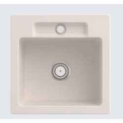 Villeroy & Boch Villeroy&Boch Spülbecken, Küchenspüle Siluet 50 S Crema 510x510mm, Unterschrankbreite 50cm Image