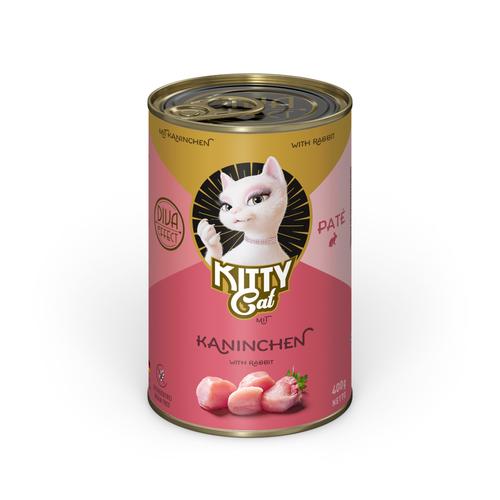 6x400g Kitty Cat Adult Pate Kaninchen Katzenfutter nass