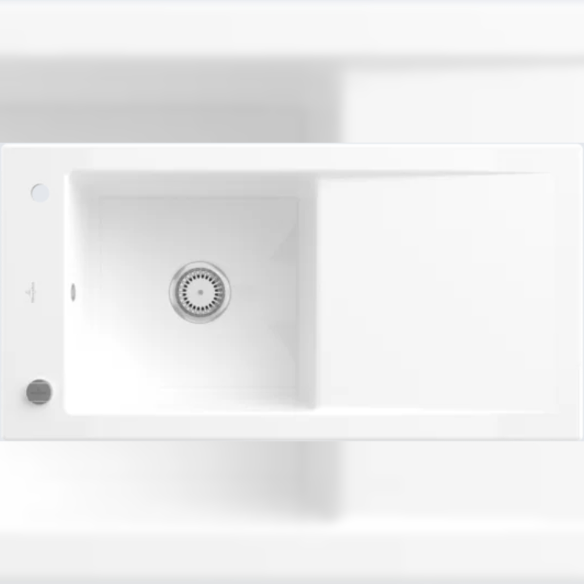 Villeroy & Boch Villeroy&Boch Rechteckiges Spülbecken, Keramikspüle Timeline 60 Weiß Alpin, 100x51cm, reversibel Image