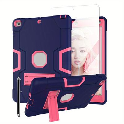 TEMU For Ipad 6th/ipad 5th 9. 7 , Duty Shockproof Stand+plastic