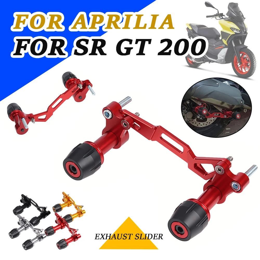 Accessori moto Crash Pad Protector cursore di scarico per Aprilia SR GT 200 SRGT200 SR GT200 SR200 GT protezione anticaduta