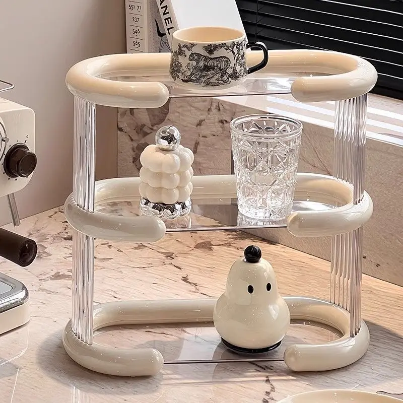 Kommode aus Acryl auf 2/3 Etagen, modisches Parfüm-Aufbewahrungsregal, Schminktisch, Schminktisch