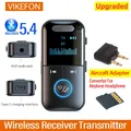 Trasmettitore ricevitore Audio Bluetooth 5.4 Display a LED 3.5mm AUX Stereo Airplane adattatore Wireless Mic per kit auto cuffie TV PC