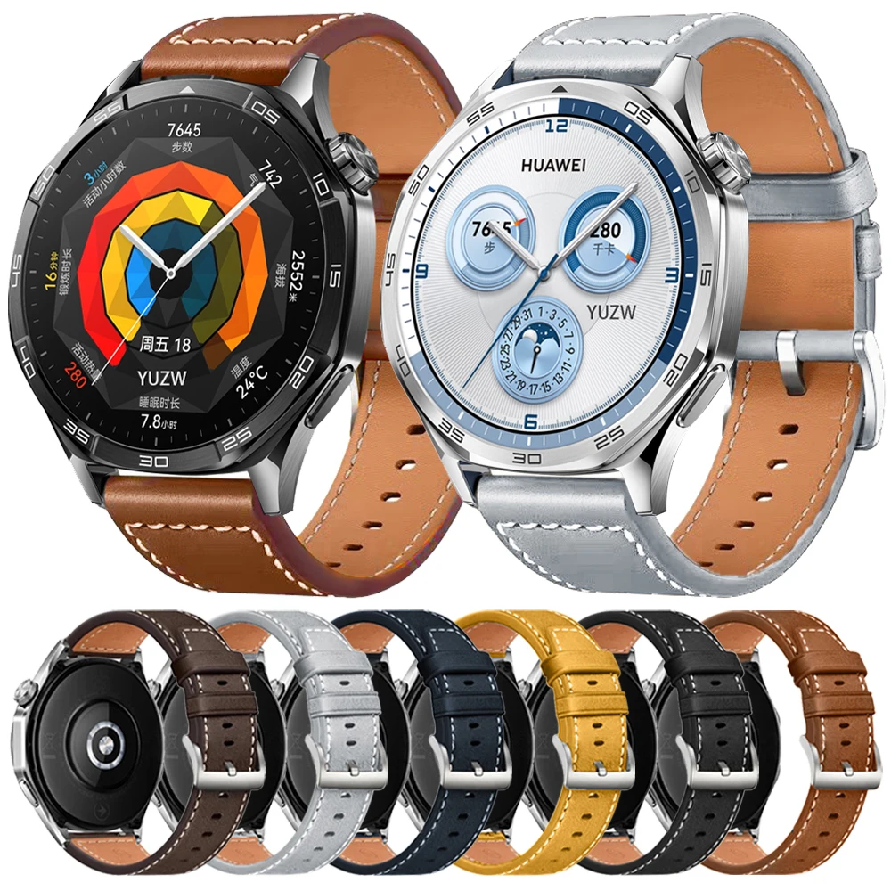 Für HUAWEI WATCH GT 5 4 46 mm Ersatzband GT 3 SE GT2 Pro 42 mm HONOR WATCH 4 Pro GS 3 Armbandgürtel 22 mm 20 mm Lederbänder Image