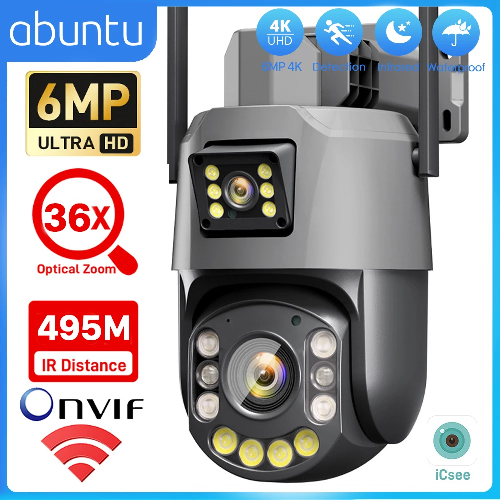 6MP 36X Optischer Zoom PTZ Kamera Wifi Dual Objektiv 4K Outdoor Überwachungskamera 495M Ultra Lange IR vision Entfernung ONVIF Sicherheit Image